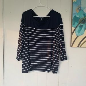 3/4 Sleeve Striped Blouse